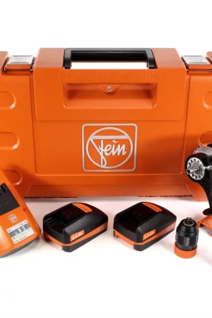 FEIN ASCM 18 QMC Brushless Li-Ion Perceuse-visseuse sans fil 4 vitesses avec Boîtier de transport + 2x Batteries 2,5 Ah + Chargeur rapide ALG 50 Super Prix