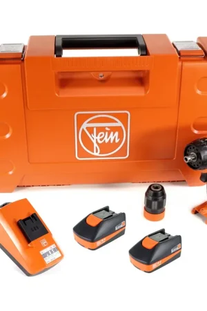 FEIN ABS 18 QC Brushless Li-Ion Perceuse-visseuse sans fil avec Mandrin QuickIN + Boîtier de transport + 2x Batteries FEIN 2,5 Ah + Chargeur ALG 50 ( 71132262000 ) Solde