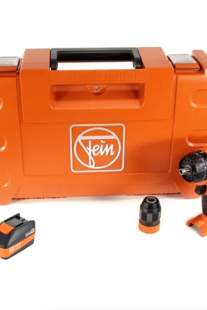 FEIN ABS 18 Q Brushless Li-Ion Perceuse-visseuse sans fil avec Mandrin QuickIN + Boîtier de transport + 1x Batterie FEIN 5,0 Ah - sans Chargeur Réduction