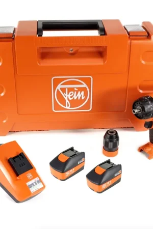 Petit Prix FEIN ABS 18 Q Brushless Li-Ion Perceuse-visseuse sans fil avec Mandrin QuickIN + Boîtier de transport + 2x Batteries FEIN 5,0 Ah + Chargeur rapide ALG 50