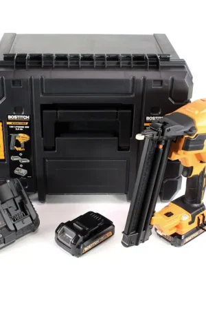 Bostitch BTCN 110 D2 Brushless 18 V Cloueur Brads 18GA en Coffret TStak VI + 2x Batteries 2,0 Ah + Chargeur Dernier Modèle