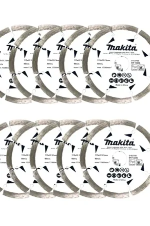 Seulement Aujourd'hui Makita Disque à tronçonner diamanté pour béton et pierre 115 x 22,23 mm, 10 pcs. (D-52750)