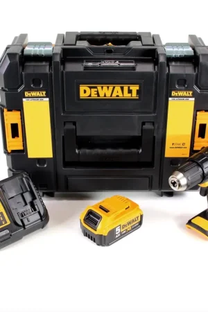Top Vente DeWalt DCD 777 P1 18 V Brushless Perceuse-Visseuse sans fil + Boîtier TSTAK II + 1x Batterie 5,0 Ah + Chargeur DCB 115