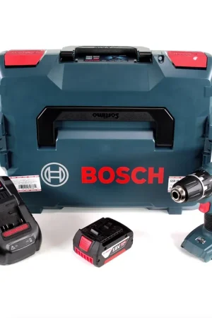 Bosch Professional GSR 18-2-Li Plus 18 V Perceuse-visseuse sans fil + Coffret de transport L-Boxx + 1x Batterie 4,0 Ah + Chargeur rapide Prix Cassé