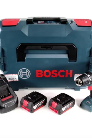Pas Cher Bosch Professional GSR 18-2-Li Plus 18 V Perceuse-visseuse sans fil + Coffret de transport L-Boxx + 2 x Batteries 4,0 Ah + Chargeur rapide