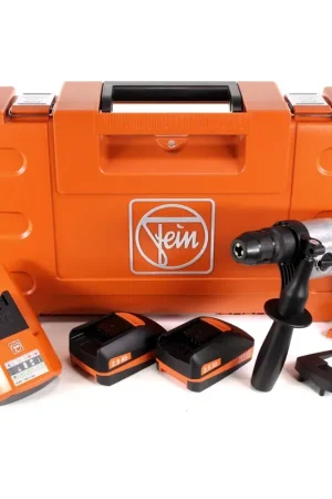 Certifié FEIN ABOP 13-2 C Brushless 18 V Li-Ion Perceuse sans fil avec Mandrin métallique + Coffret + 2x Batteries 2,5 Ah + Chargeur ALG 50