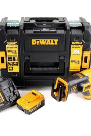 Vente Directe DeWalt DCS 367 M1 Scie sabre sans fil 18V brushless + Coffret de transport TSTAK + 1x Batterie 4,0 Ah + Chargeur