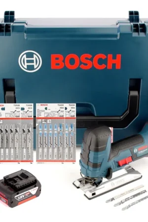 Remise Bosch GST 18 V-LI S scie sauteuse sans fil 18 V + 1x batterie 5,0 Ah + 20x lames de scie sauteuse bois/métal + L-Boxx - sans chargeur