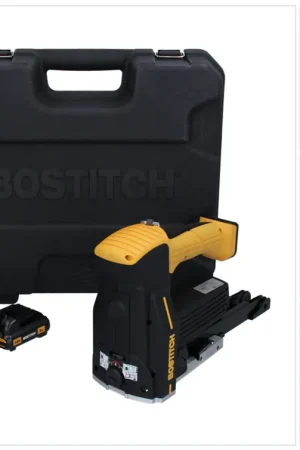 Bostitch DSA-3522-E 10,8 V Agrafeuse à batterie pour la fermeture de carton en Coffret + 2x Batteries 1,5 Ah + Chargeur Offre Spéciale