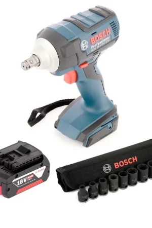 Bosch GDS 18 V-EC 250 Professional brushless Boulonneuse sans-fil avec Insert L-Boxx + 1x Batterie GBA 6 Ah + 1/2" Douilles Jeu d'écrous hexagonaux extérieurs 9 pcs. ( 2608551100 ) Meilleur Prix
