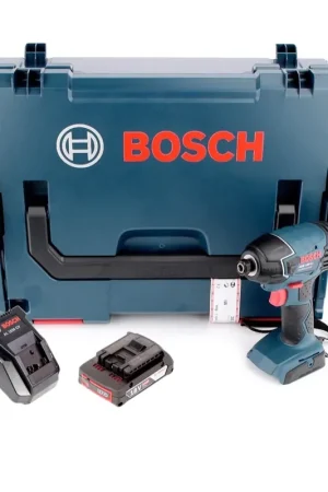 Nouvelle Collection Bosch GDR 18 V-LI 18 V Visseuse à chocs sans fil + Boîtier L-Boxx + 1x Batterie 2,0 Ah + Chargeur AL 1820 CV