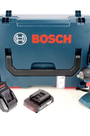 Promotion Saisonnière Bosch GDS 18 V-LI Professional Boulonneuses à chocs sans-fil + Coffret L-Boxx + 1x Batterie 2,0 Ah + Chargeur AL 1820 CV