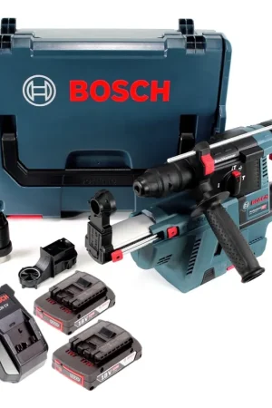 Bosch GBH 18 V-26 F Perforateur sans-fil Professional SDS-Plus + Coffret L-Boxx + Collecteur de poussière GDE 18 V-16 + 2x Batteries GBA 2 Ah + Chargeur AL 1820 Offre Spéciale