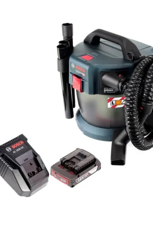 Aspirateur eau et poussière Bosch GAS 18V-10 L Professional Li-Ion + 1 batterie GBA 2,0 Ah + chargeur AL 1820 CV Satisfait Ou Remboursé