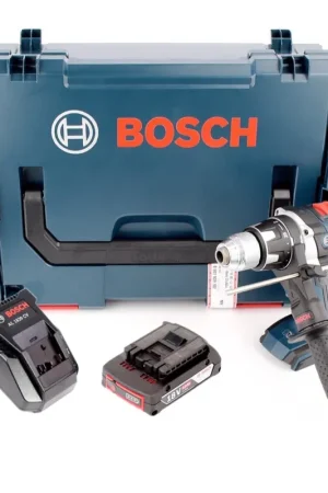 Pas Cher Perceuse-visseuse sans fil Bosch GSR 18 VE-2-LI Professional en L-Boxx + 1x batterie 2,0 Ah + chargeur AL 1820 CV