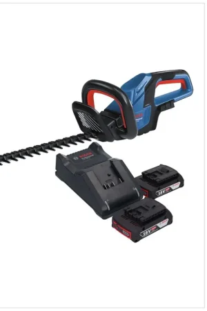 Affaire À Saisir Bosch GHE 18V-60 Professional Taille-haies sans fil 18 V 60 cm Brushless + 2x batterie 2,0 Ah + chargeur
