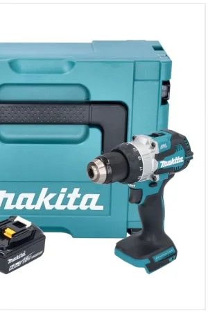 Makita DHP 489 G1J Perceuse-visseuse à percussion sans fil 18 V 73 Nm Brushless + 1x batterie 6,0 Ah + Makpac - sans chargeur Meilleur Prix