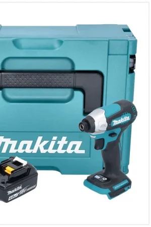 Makita DTD 157 M1J Clé à choc sans fil 18 V 140 Nm 1/4'' Brushless + 1x batterie 4,0 Ah + Makpac - sans chargeur Commander Vite