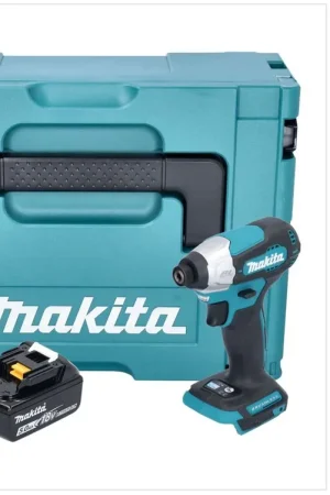 Makita DTD 157 T1J Clé à choc sans fil 18 V 140 Nm 1/4'' Brushless + 1x batterie 5,0 Ah + Makpac - sans chargeur Solde