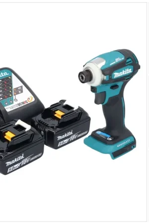 Makita DTD 172 RT Clé à choc sans fil 18 V 180 Nm 1/4'' Brushless + 2x batterie 5,0 Ah + chargeur Petit Prix