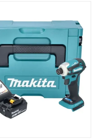 Makita DTD 172 RG1J Clé à choc sans fil 18 V 180 Nm 1/4'' Brushless + 1x batterie 6,0 Ah + chargeur + Makpac Top Vente