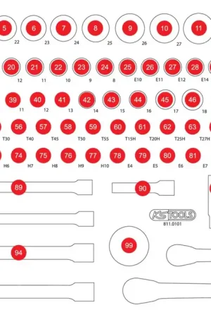KS TOOLS Insert en mousse vide pour 811.0101 ( 811.0101-97 ) Usine Directe
