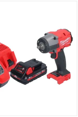 Milwaukee M18 FMTIW2F38-301 Clé à choc sans fil 18 V 745 Nm 3/8'' Brushless + 1x batterie 3,0 Ah + chargeur Réduction