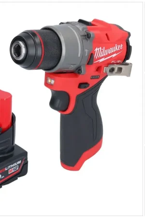 Petit Prix Milwaukee M12 FPD2-601 Perceuse-visseuse à percussion sans fil 12 V 45 Nm Brushless + 1x batterie 6,0 Ah - sans chargeur