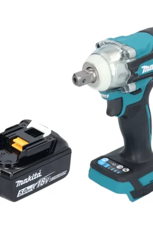 Makita DTW 301 T1 Clé à choc sans fil 18 V 330 Nm 1/2" Brushless + 1x batterie 5,0 Ah - sans chargeur Pas Cher