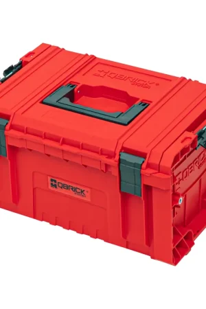 Qbrick System PRO Toolbox 2.0 RED ULTRA HD Custom Mallette à outils 450 x 260 x 240 mm 19 l empilable IP54 avec 3 compartiments et plateau de rangement Dernier Modèle