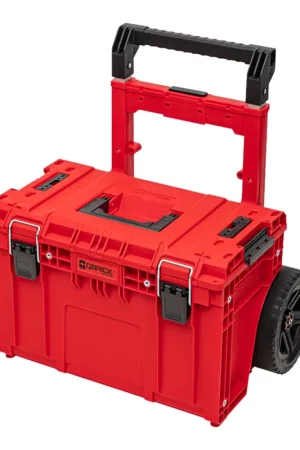 Qbrick System PRIME Cart RED ULTRA HD Empilable sur mesure 590 x 425 x 660 mm 37 l IP66 Capacité de charge de 100 kg avec double poignée télescopique en aluminium Meilleur Prix