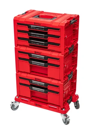 Jusqu'à Épuisement Des Stocks Qbrick System PRO Drawer Workshop Set 3 RED ULTRA HD + 2x Drawer 2 Toolbox + 1x Drawer 3 Toolbox + planche à roulettes