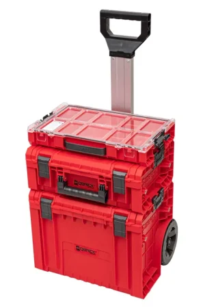 Qbrick System PRO 2.0 Set 4 RED ULTRA HD Set chariot à outils + PRO Cart 2.0 + PRO Technician Case 2.0 + PRO Organizer 100 450 x 390 x 690 mm 45 l IP54 Top Vente