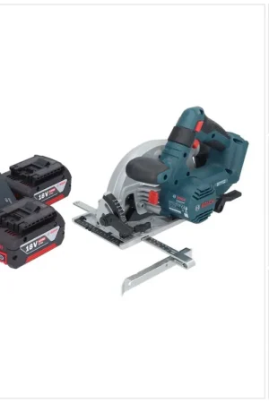 Meilleur Prix Bosch GKS 18V-57-2 Professional Scie circulaire portative sans fil 18 V 165 mm Brushless + 2x batterie 4,0 Ah + chargeur