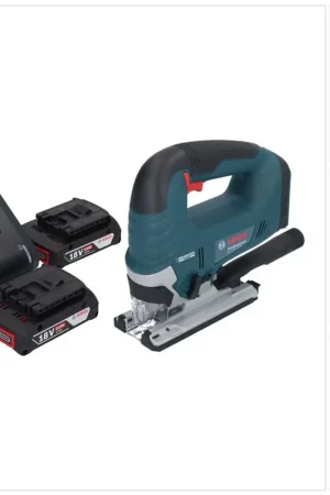Haute Qualité Bosch GST 18V-125 B Professional Scie sauteuse sans fil 18 V 125 mm Brushless + 2x batterie 2,0 Ah + chargeur