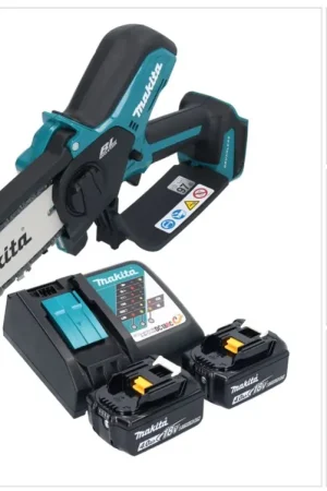 Makita DUC 150 RM2 Tronconneuse d'elagage sans fil 18 V 15 cm Brushless + 2x batterie 4,0 Ah + kit chargeur Expédié Aujourd'hui
