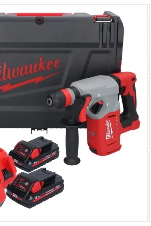 Milwaukee M18 BLHX-302X Marteau perforateur burineur sans fil 18 V 2,3 J Brushless + 2x Batterie 3,0 Ah + Ladegert + HD-Box Pas Cher