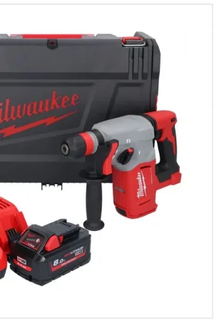 Remise Milwaukee M18 BLHX-801X Marteau perforateur burineur sans fil 18 V 2,3 J Brushless + 1x Batterie 8,0 Ah + Ladegert + HD-Box