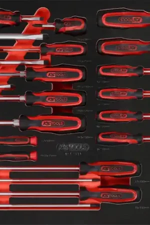 KS TOOLS Jeu de tournevis dans insert en mousse, 33 pcs ( 813.1033 ) Certifié
