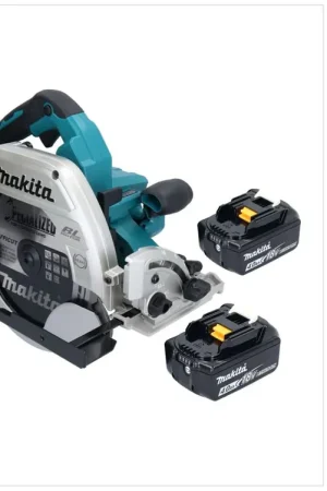 Prix Bas Makita DHS 900 M2U scie circulaire portative sans fil 36 V ( 2x 18 V ) 235 mm Brushless + 2x batterie 4,0 Ah + adaptateur Bluetooth - sans kit de chargement