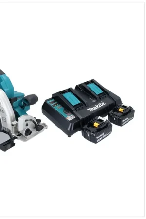 Must-Have Makita DHS 900 PG2U scie circulaire à batterie 36 V (2x 18 V) 235 mm sans balais + 2x batterie 6,0 Ah + double chargeur + adaptateur Bluetooth
