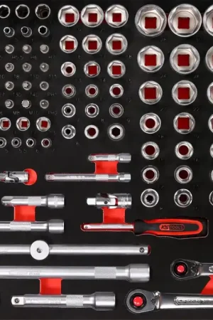 KS TOOLS Jeu de clés à douille 1/4'' + 3/8'' + 1/2'' dans insert en mousse, 159 pcs ( 811.0159 ) Prix Bas
