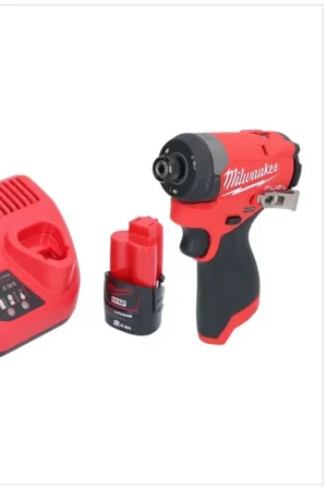 Clé à chocs sans fil Milwaukee M12 FID2-201 12 V 170 Nm 1/4" sans balai + 1x batterie 2,0 Ah + chargeur Bon Plan