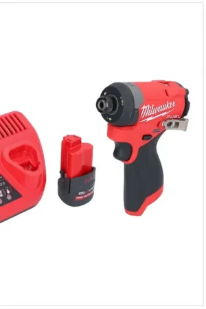 Remise Clé à chocs sans fil Milwaukee M12 FID2-251 12 V 170 Nm 1/4" brushless + 1x batterie 2,5 Ah + chargeur