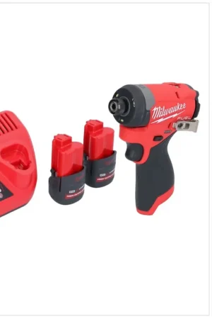 Expédié Aujourd'hui Clé à chocs sans fil Milwaukee M12 FID2-252 12 V 170 Nm 1/4" brushless + 2x batteries 2,5 Ah + chargeur