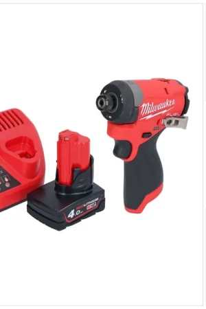 Super Prix Clé à chocs sans fil Milwaukee M12 FID2-401 12 V 170 Nm 1/4" sans balai + 1x batterie 4,0 Ah + chargeur