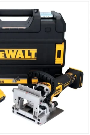 Solde DeWalt DCW 682 NT Fraiseuse sans fil pour chevilles plates 18 V 102 x 20 mm Brushless + 1x batterie 2,0 Ah + TSTAK - sans chargeur