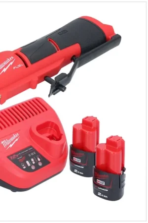Milwaukee M12 FTB-202 Gommeuse de pneus sans fil 12 V 7/16" Hex Brushless + 2x batterie 2,0 Ah + chargeur Petit Prix