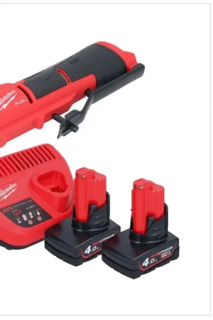 Achat Immédiat Milwaukee M12 FTB-402 Ponceuse à pneu sans fil 12 V 7/16'' Hex Brushless + 2x batterie 4,0 Ah + chargeur
