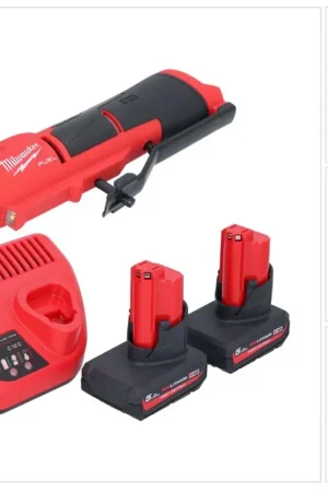 Nouveauté Milwaukee M12 FTB-502 Ponceuse à pneu sans fil 12 V 7/16" Hex Brushless + 2x batterie 5,0 Ah + chargeur